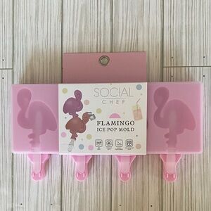 Social Chef Pink Flamingo Ice Pop Popsicle Mold